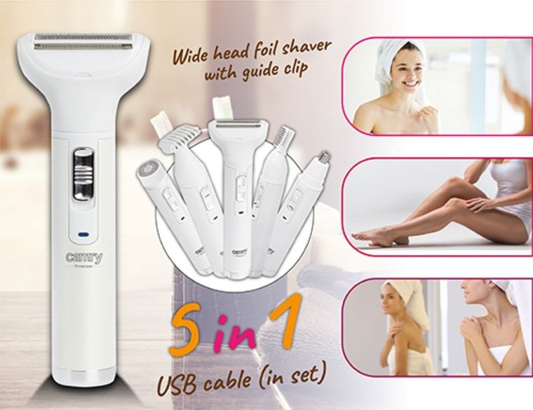 Camry, golarka foliowa z trymerem, zestaw wielofunkcyjny do ciała