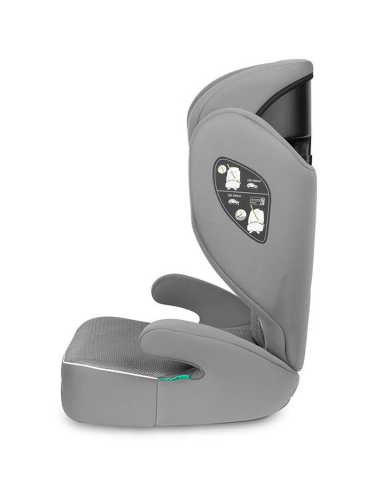 Caretero, Breezy, fotelik samochodowy 2w1, podstawka, grey, 100-150 cm