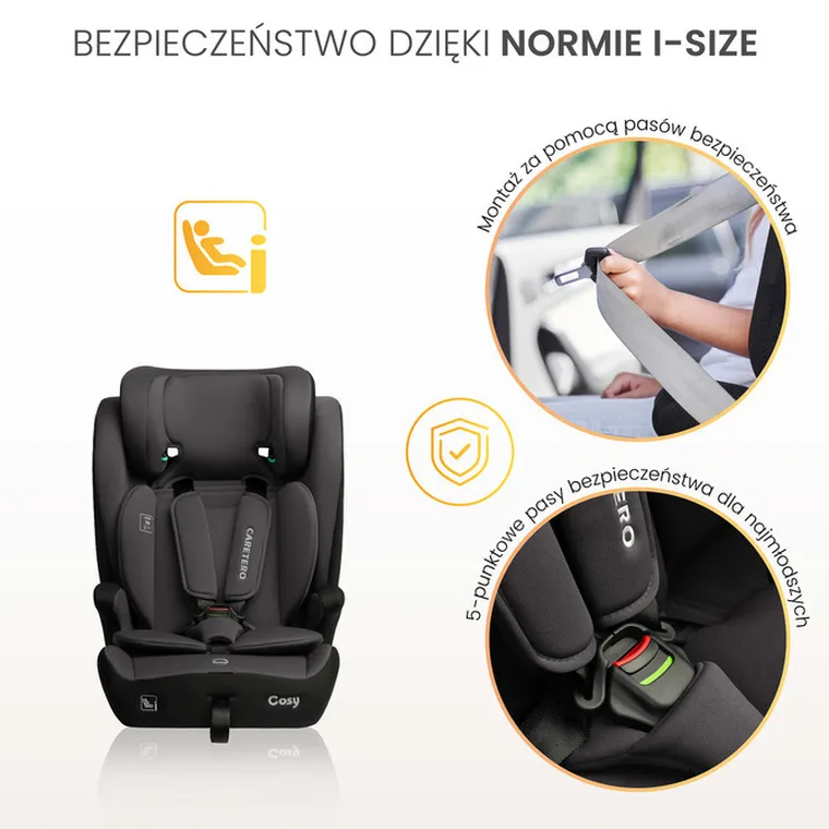 Caretero, Cosy i-Size, fotelik samochodowy, pink, 76-150 cm