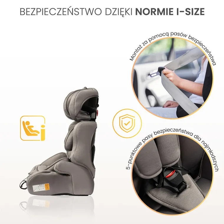 Caretero, Falcon i-Size, fotelik samochodowy, black, 76-150 cm