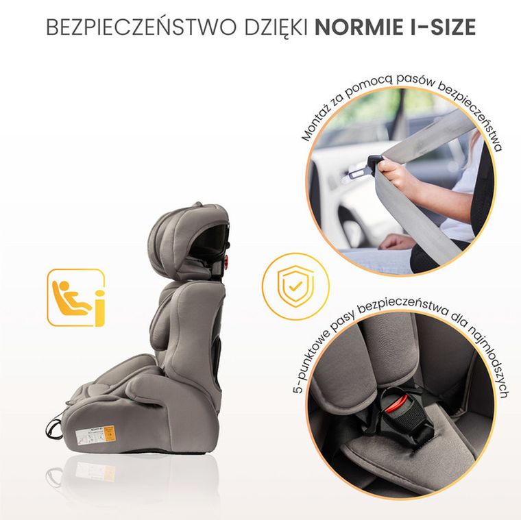 Caretero, Falcon i-Size, fotelik samochodowy, graphite, 76-150 cm