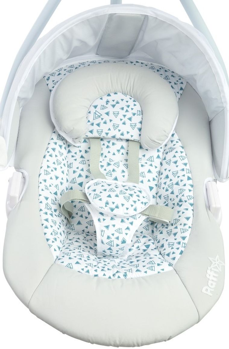 Caretero, Raffi, huśtawka, krzesełko, leżaczek, 3w1, Grey