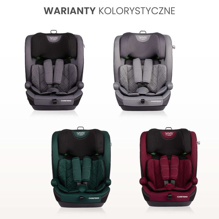 Caretero, Vivo i-Size, fotelik, emerald, 76-150 cm