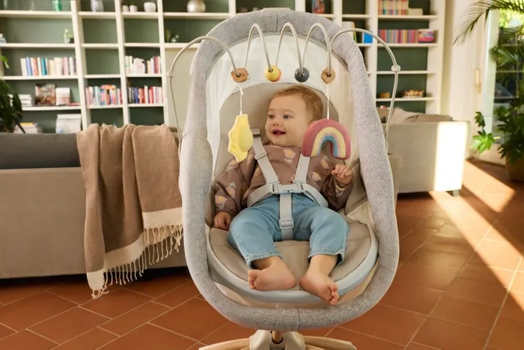 Chicco, Baby Hug Armonia, 4w1: łóżeczko, leżaczek i krzesełko do karmienia, scandinavian