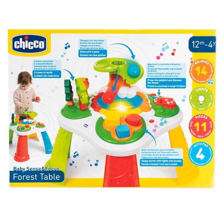 Chicco, Baby Sense & Focus, Leśni przyjaciele, stolik edukacyjny