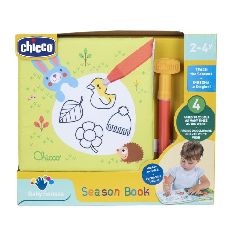 Chicco, Baby Senses, 4 pory roku, książeczka edukacyjna