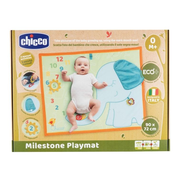 Chicco, ECO+, miękka mata do zdjęć dla niemowląt, Słonik, 72-90 cm