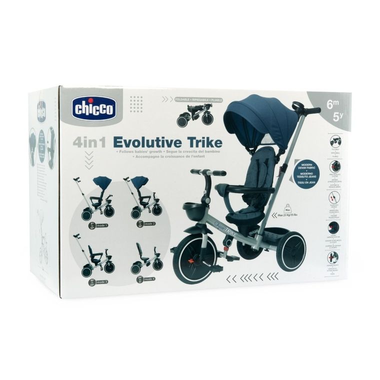 Chicco, First Rides, rowerek 3-kołowy, granatowy