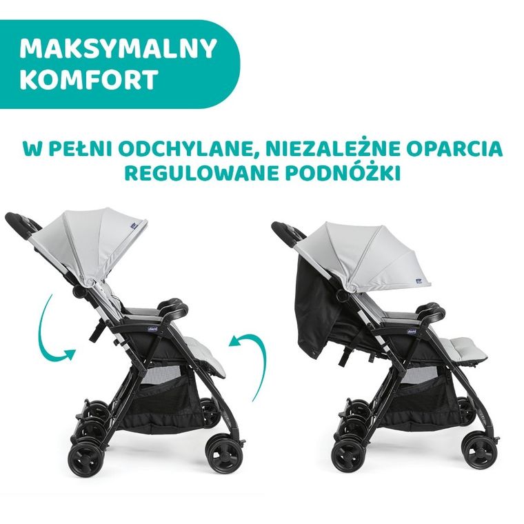 Chicco, Ohlalà Twin, wózek bliźniaczy, Silver Cat