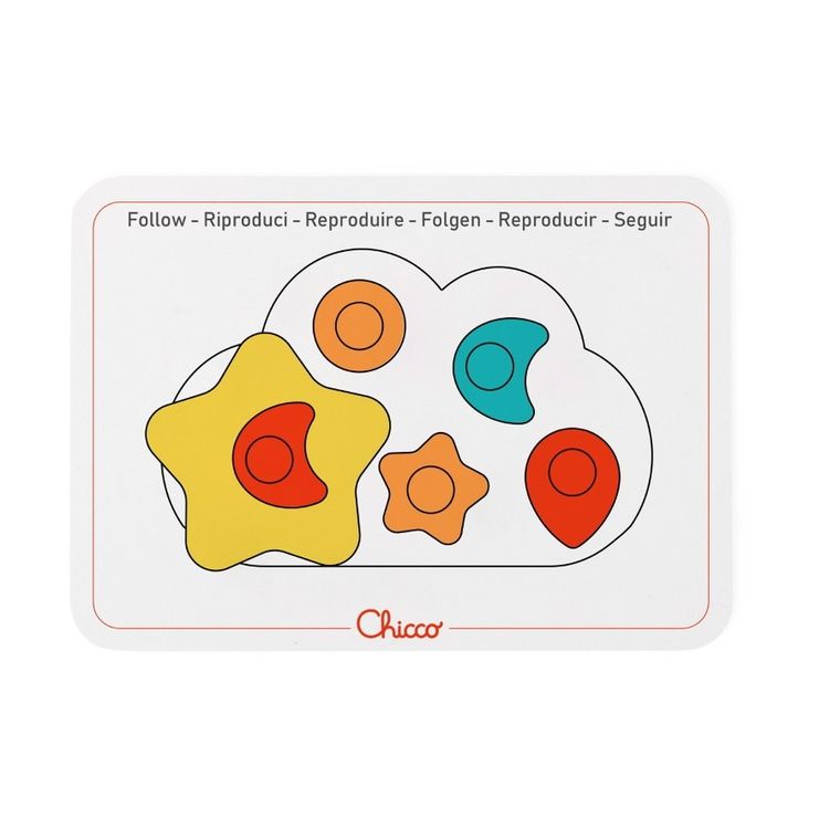 Chicco, Smart2Play, Kolorowe Pinezki, układanka, chmurka