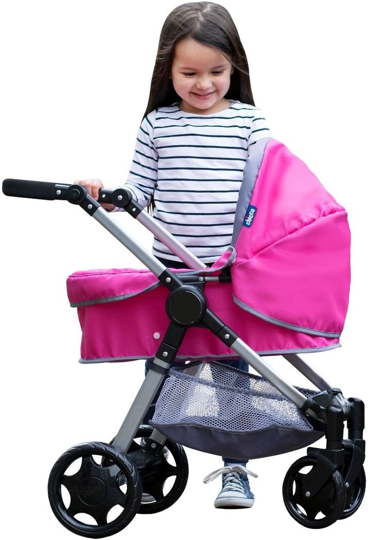 Chicco, wózek dla lalek 11w1, różowy