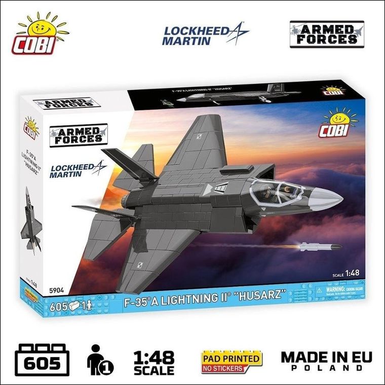 Cobi, Armed Forces, F-35A Lightning II Husarz, klocki, 1:48, 605 elementów