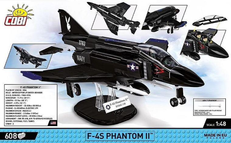Cobi, Armed Forces, F-4S Phantom II Black Bunny, klocki, 608 elementów