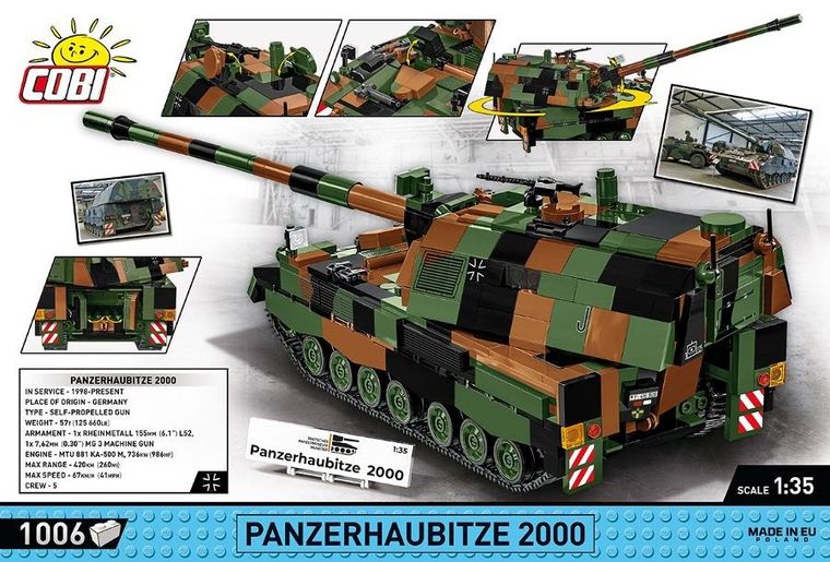 Cobi, Armed Forces, Panzerhaubitze 2000, klocki, 1006 elementów