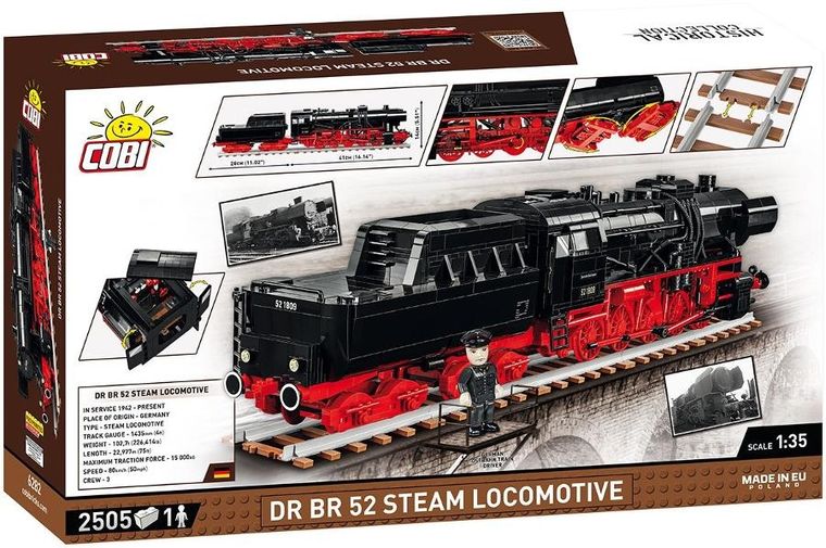 Cobi, Historical Collection, DR BR 52 Steam Locomotive, klocki, 2505 elementów