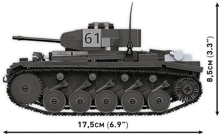 Cobi, Historical Collection WWII, Czołg Panzerkampfwagen II, klocki, 813 elementów