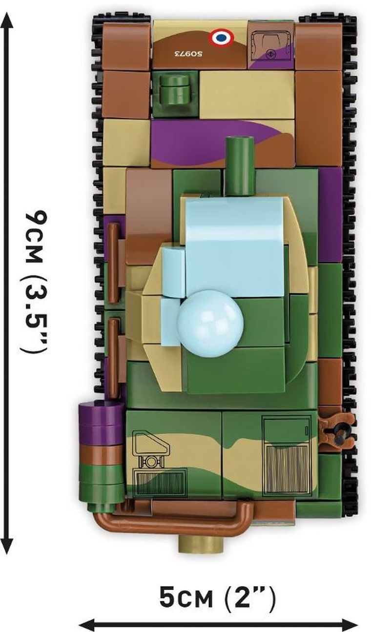 Cobi, Historical Collection WWII, Renault Valetine Panzer I, 1:48, klocki, 595 elementów