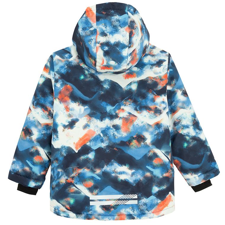 Cool Club, Kurtka narciarska chłopięca z kapturem, ocieplana, niebieska