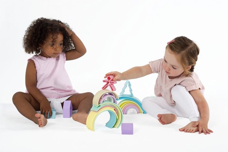 Dena, Silikonowa Tęcza, pastelowa, 12 elementów