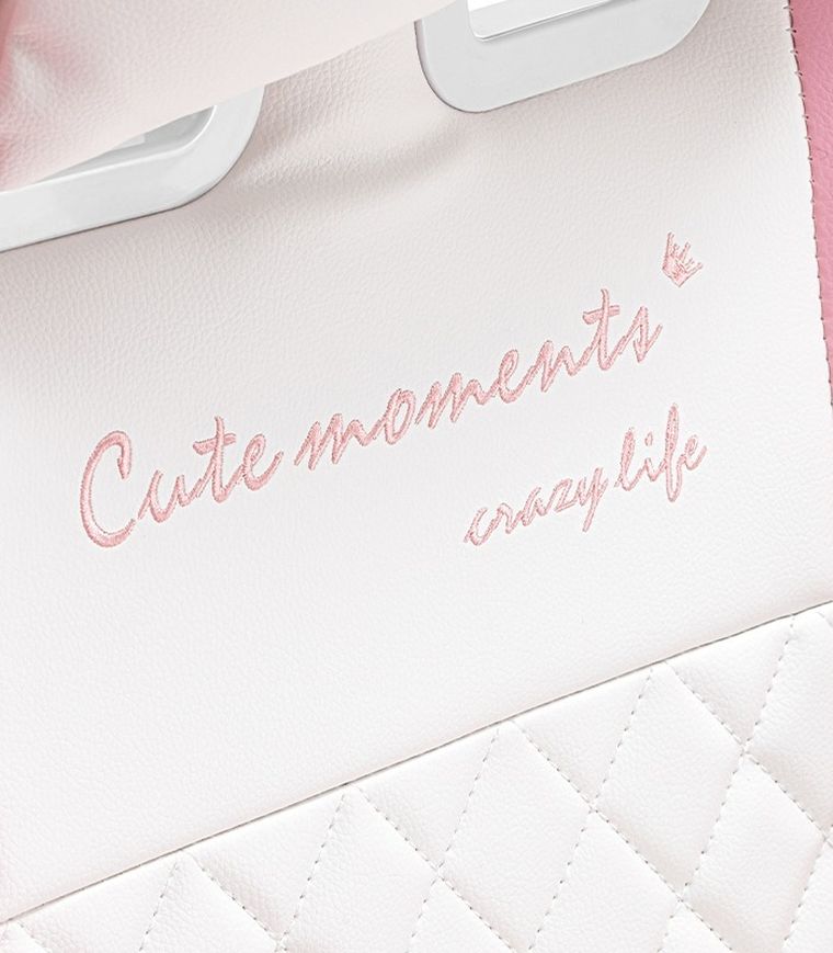 Dziecięcy fotel gamingowy z wysuwanym podnóżkiem, różowy