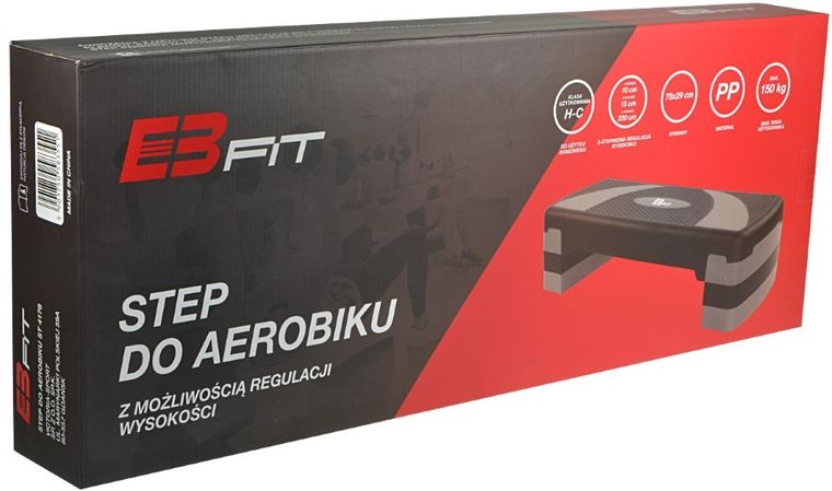 Eb Fit, step do aerobicu, 3-stopniowa regulacja, 78-29 cm