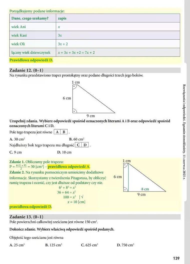 Egzamin ósmoklasisty. Matematyka. Arkusze egzaminacyjne