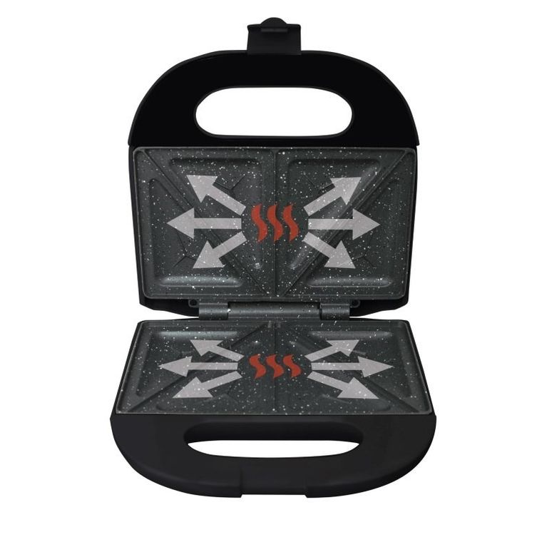 Eldom, Ruddy, opiekacz do kanapek, 750W, płyty granitowe, ST11G