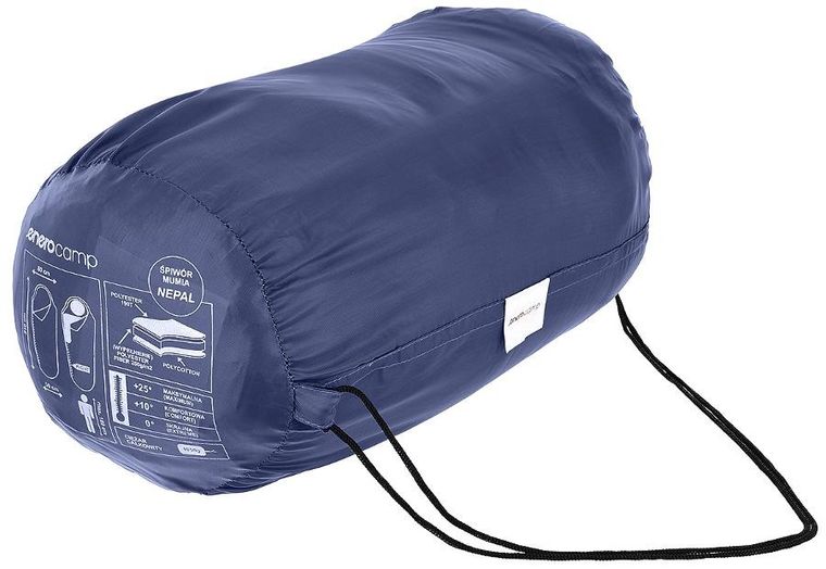 Enero Camp, Nepal, śpiwór, granatowy, 210-80-50 cm
