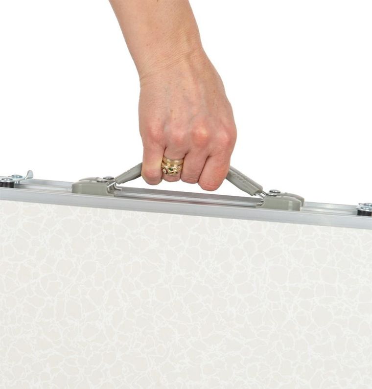 Enero Camp, składany stolik turystyczny, z szafą, 120-47-70/62/54 cm