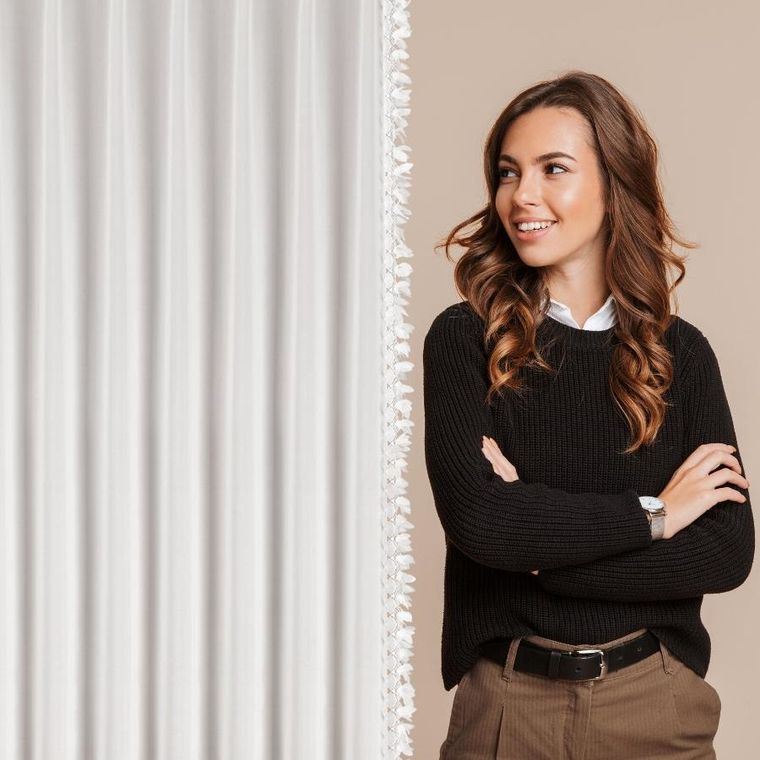 Eurofirany, firana gotowa, Loreta, 80-270 cm, biały