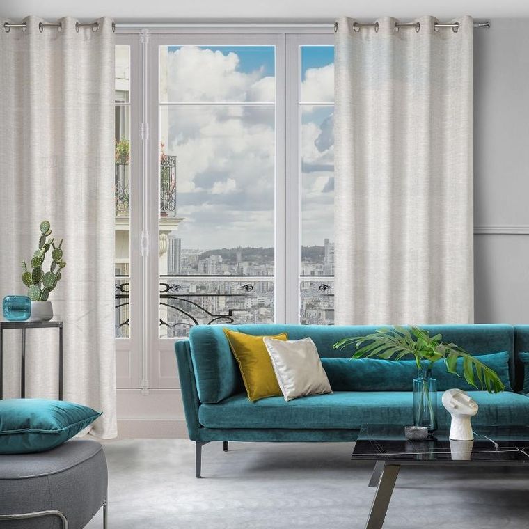 Eurofirany, zasłona gotowa, Anita, 140-250 cm, naturalny