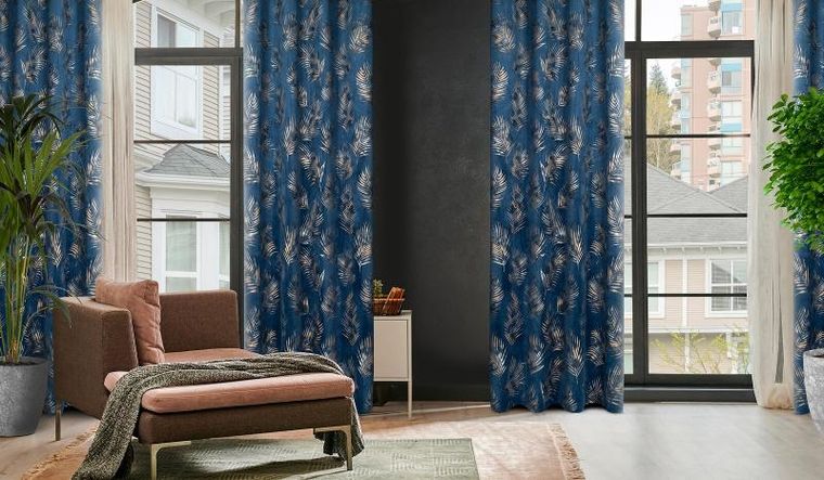 Eurofirany, zasłona zaciemniająca gotowa, Gloria2, 140-250 cm, granatowy