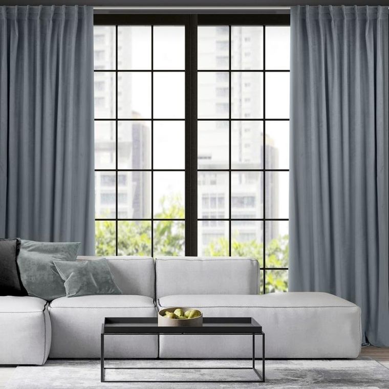 Eurofirany, zasłona zaciemniająca gotowa, na taśmie, Marlen, 140-300 cm, grafitowa