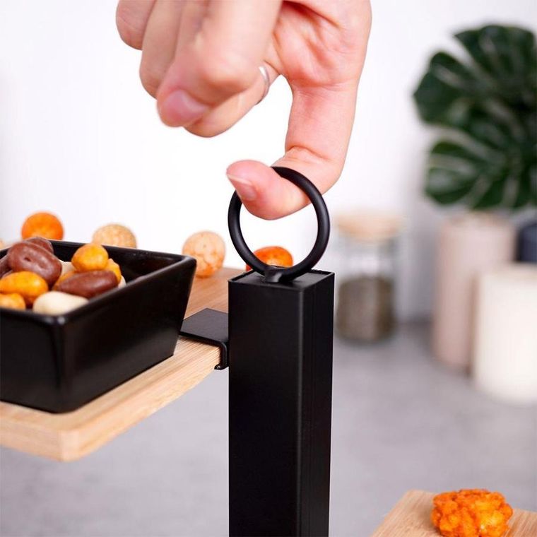 Excellent Housware, patera 3-poziomowa do przekąsek, loft