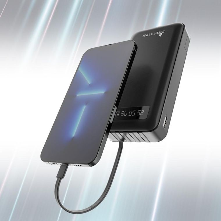 Extralink, EPB-084 20000mAh, powerbank, USB-C, czarny