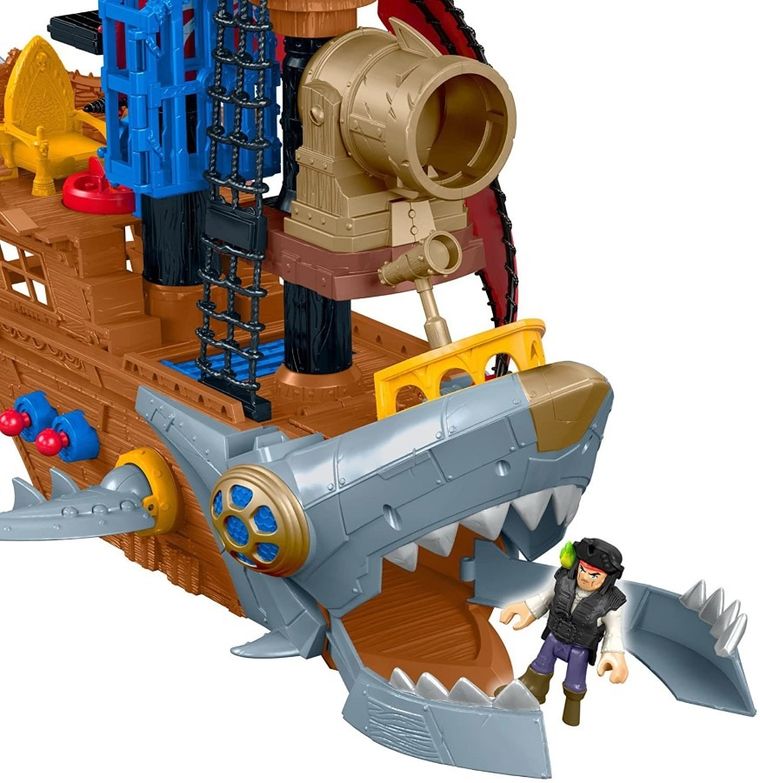 Fisher-Price, Imaginext, Rekin, Statek piracki, zestaw z figurkami