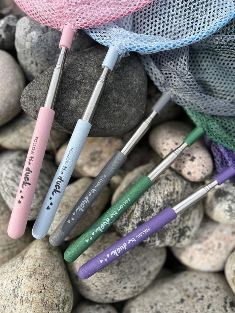 Follow the duck, siatka teleskopowa, ciemny szary