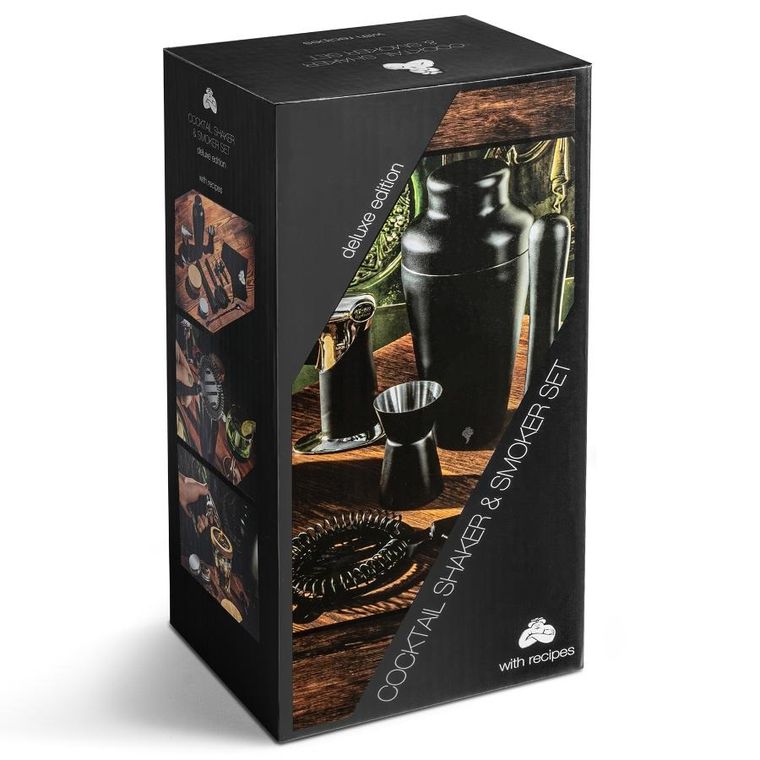 Gadget Master, zestaw barmański z wędzeniem whisky Deluxe 2w1