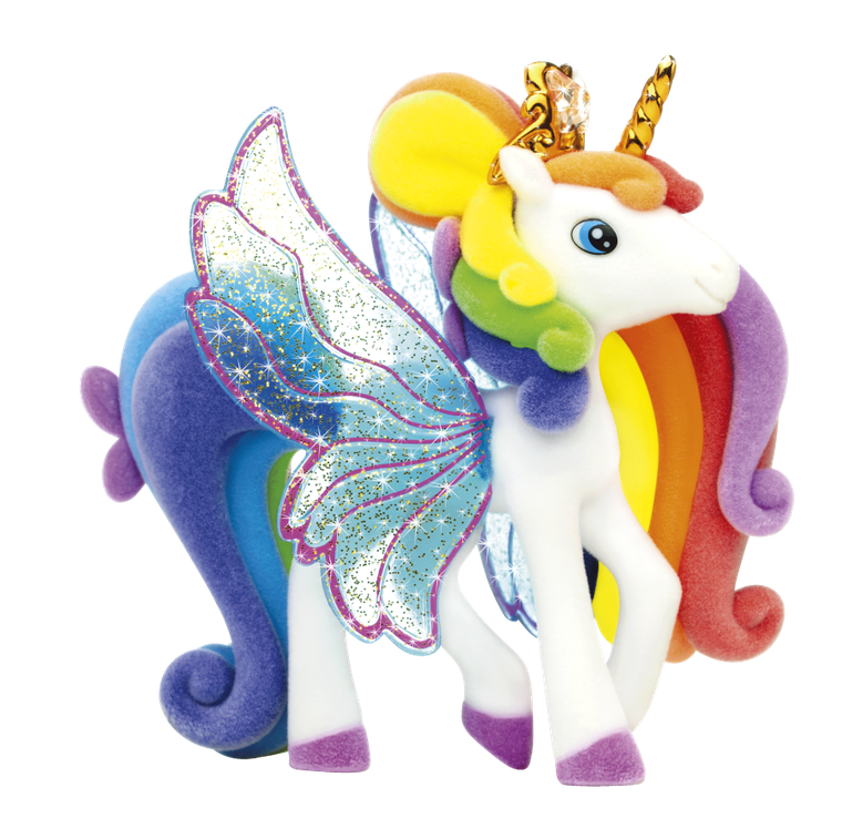 Galupy, Skrzydlate Jednorożce, brokatowa figurka z kryształkiem Swarovskiego, 1 szt.