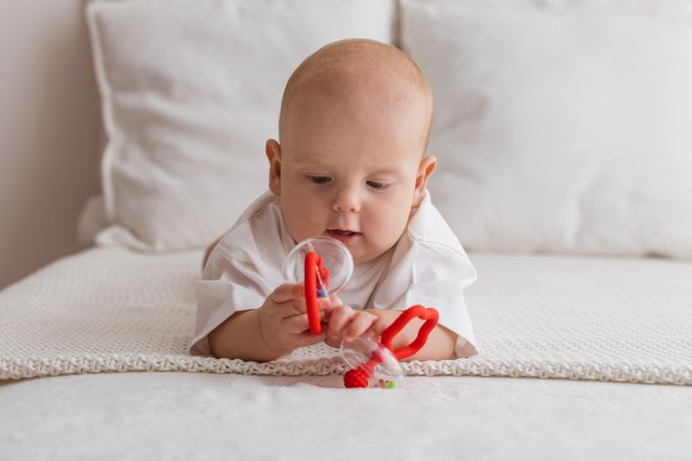 GiliGums, zestaw grzechoczący, czerwony