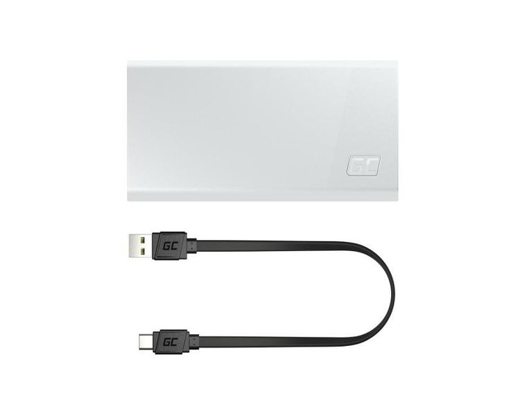 Green Cell, powerbank, Powerplay 20S, biały, 20000MAH 22,5W 3X USB-C PD 1X USB-A