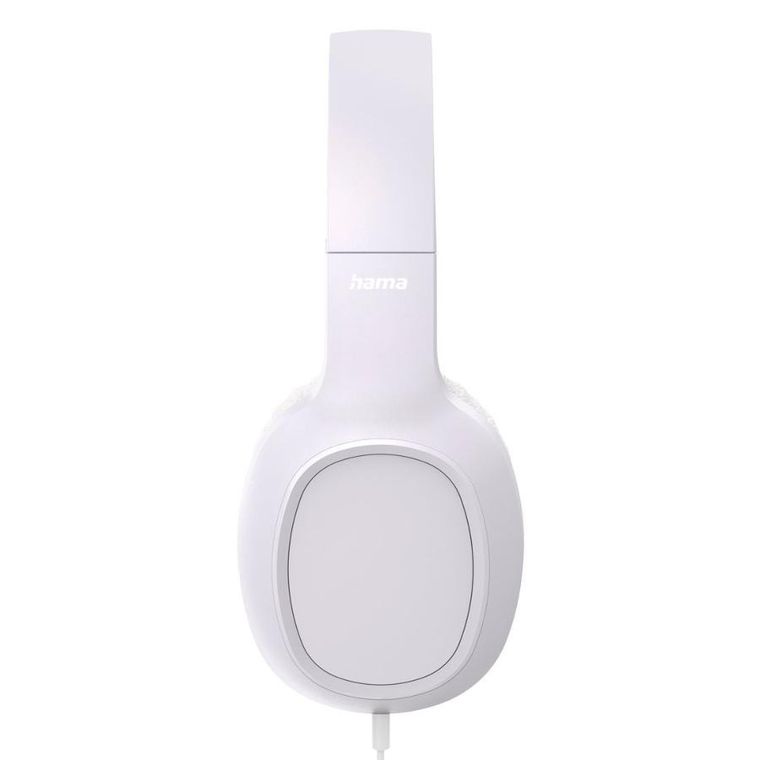 Hama, Fun C, słuchawki przewodowe, nauszne, z mikrofonem, USB‑C, białe