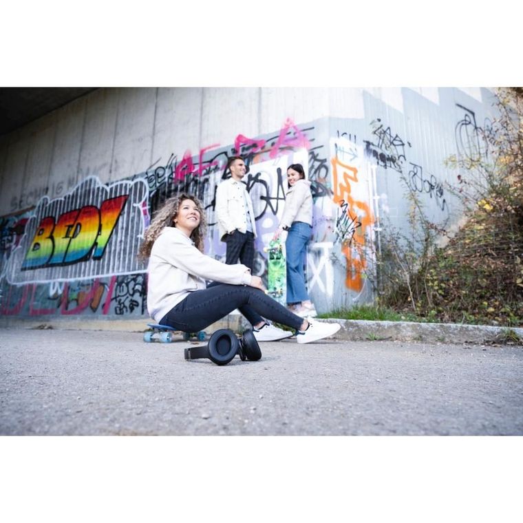 Hama, słuchawki nauszne, głośnik bluetooth passion turn, czarne