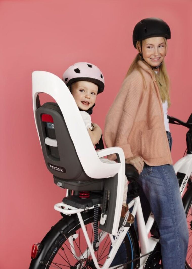 Hamax, Caress, fotelik rowerowy montowany na bagażniku, dark grey/red