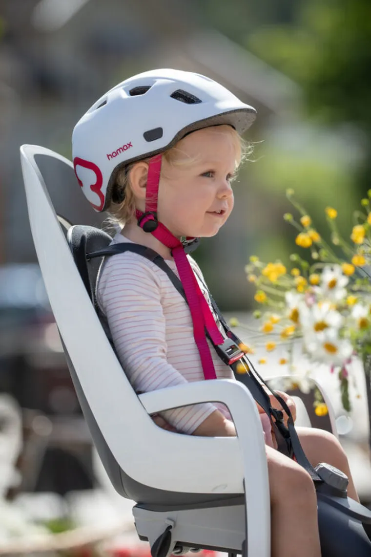 Hamax, Caress, fotelik rowerowy montowany na bagażniku, White/Black