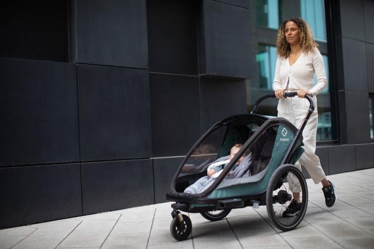 Hamax, Cocoon One, przyczepka rowerowa, Green/Black