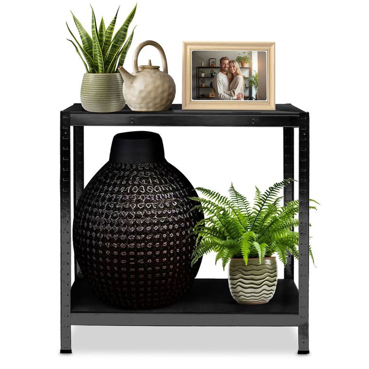 Humberg, regał metalowy magazynowy, czarny, 180-90-40 cm