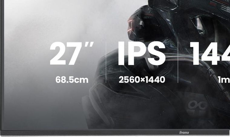 Iiyama, monitor, 27", GB2741QSU-B1 IPS, QHD, 144Hz, 1ms, 2xUSB, Adaptive G-SYNC, HDMI, DP, 350cd, HAS (150) PIVOT