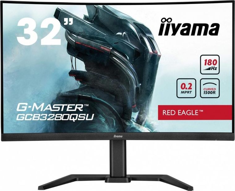 Iiyama, monitor, 32", GCB3280QSU-B2, VA, QHD, 180Hz, 1500R, 0,2ms, 4xUSB, 350cd