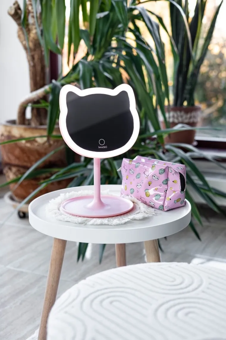 InnoGIO, GIO perfect, Pink Cat, lusterko kosmetyczne z podświetleniem, Kotek